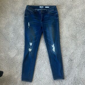 Women's Kenzie Distressed Blue Jeans